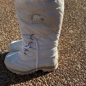 Sorel White Snow Boots